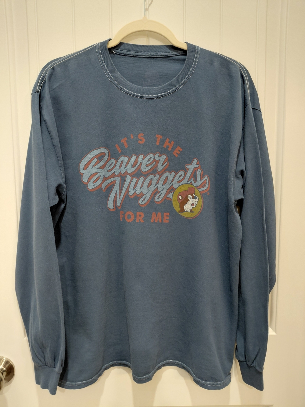 Bucees Graphic Long Sleeve Tee - Blue "Beaver Nuggets" 0969